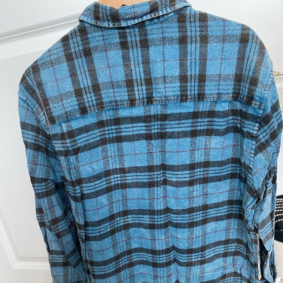 Men’s Urban Outfitters Long sleeve Flannel Shirt - Large, Blue - Picture 4 of 5
